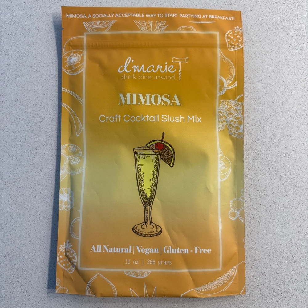 Never Opened d’marie Mimosa craft cocktail slush mix